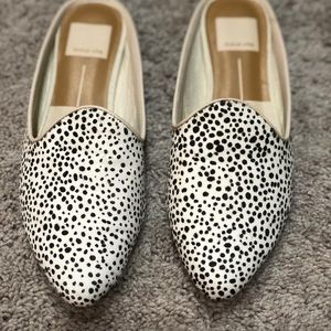 Dolce Vita Grant leopard calf hair mules